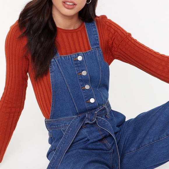 Tie Me Denim Belted Dungarees - Picture 4 of 4